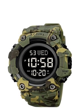 Activa X Invicta Digital Men's Watch - 56mm, Camouflage, Green (ACW1968-001)